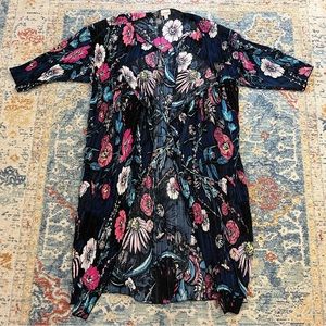 Stunning kimono, crinkle fabric, euc